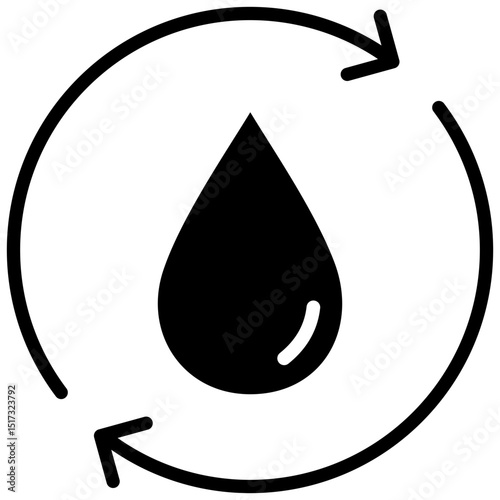 Oil glyph icon