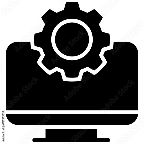 Setting computer glyph icon