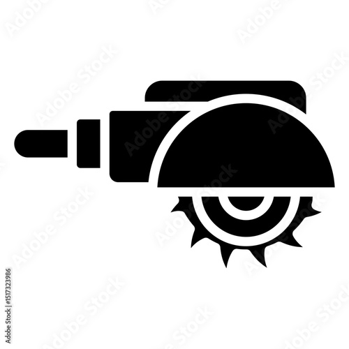 Electric saw glyph icon