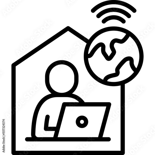 Remote Working Icon
