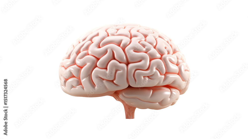 Anatomical model of a human brain on a transpatent background Anatomical model of a human brain on a transpatent background