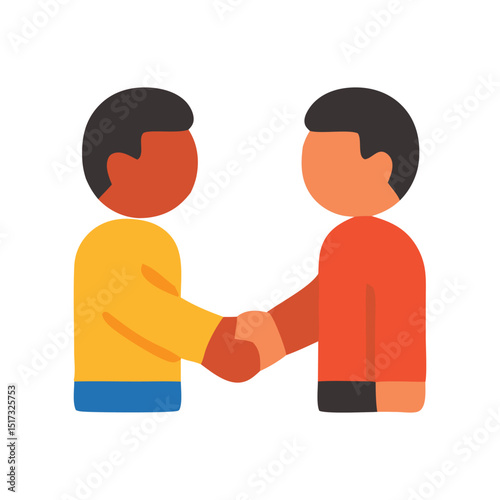 Illustration depicting a successful partnership and agreement between two individuals