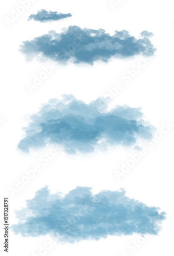 Sky Clouds Illustration Picture Set