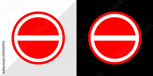 Free Download Red Circle with White Horizontal Line Symbol Design Graphics - GFXLoad