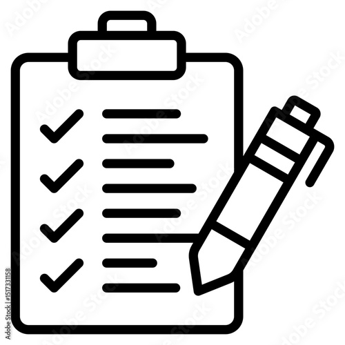 Planning Sheet line icon