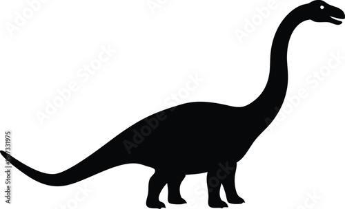 brontosaurus silhouette vector icon