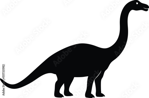 brontosaurus silhouette vector