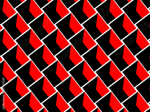 Abstract technology futuristic style big data red geometric circle pattern on Red and black background and texture.