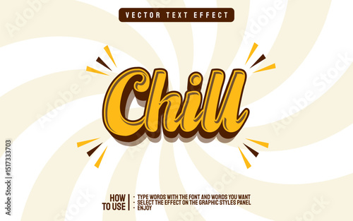 Editable chill summer text effect