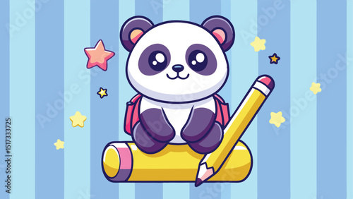 panda animal  cartoon  bear baby  vector illustration  cute art  fun 