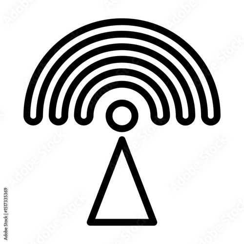 Coverage Icon Vector Line Icon Design