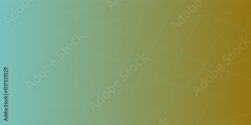 Abstract geometric background with overlapping transparent polygons on a smooth gradient from teal to gold. top eps 10