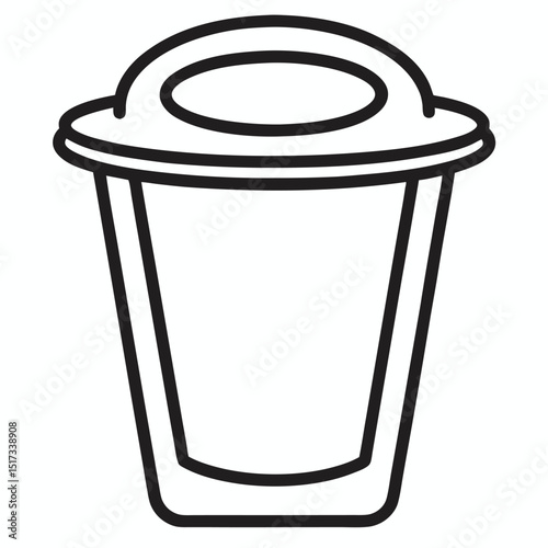 vector illustration of a trash can