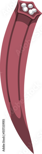 リアルな影付きオクラのベクターイラスト