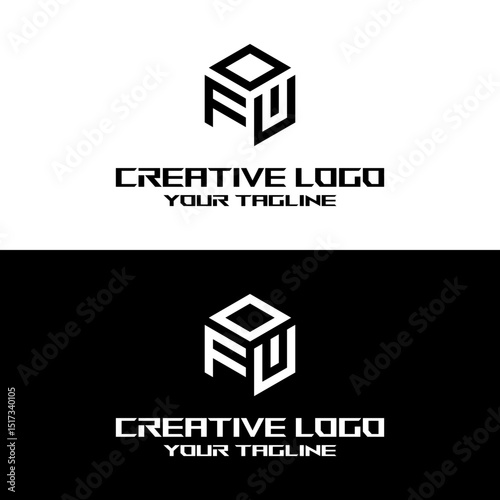 creative letter logo fu design vector