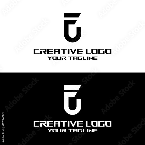 creative letter logo fu design vector
