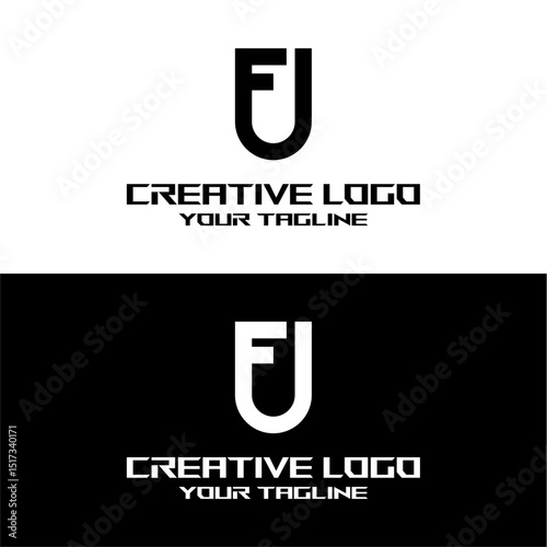 creative letter logo fu design vector