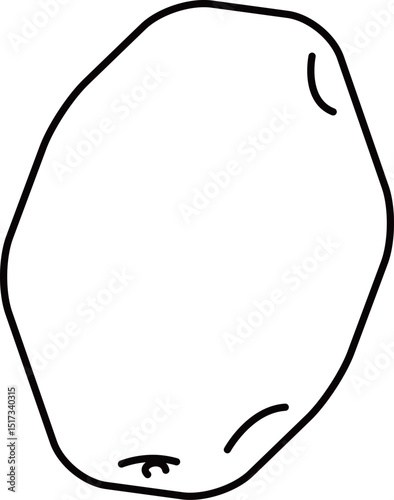 シンプルですっきりしたじゃがいもの線画