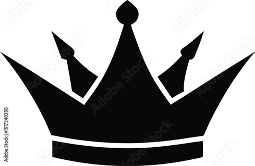Kings crown icon silhouette vector, party crown with jewels icon silhouette vector illustration