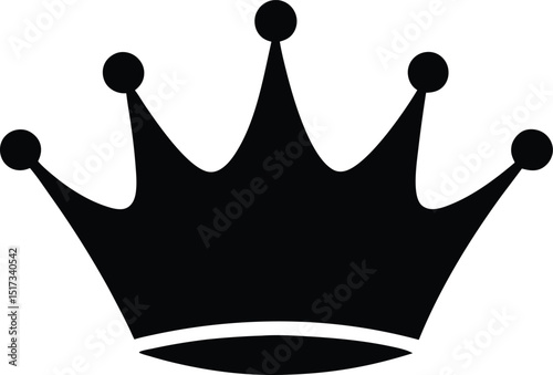 Kings crown icon silhouette vector, party crown with jewels icon silhouette vector illustration