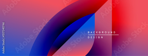 Abstract gradient background. Vivid colors blend smoothly, creating dynamic visual effect. Text reads background design.