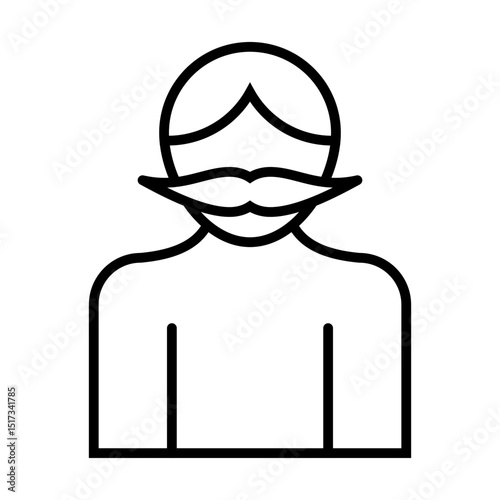 men's hairstyles outline icon