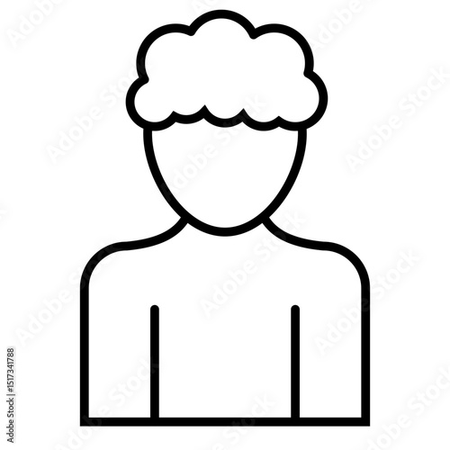 women's hairstyles outline icon