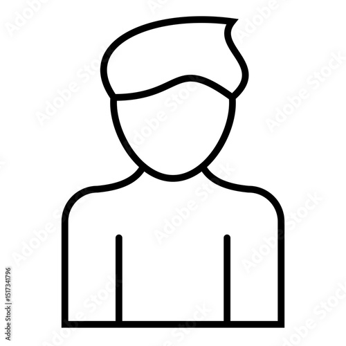 men's hairstyles outline icon