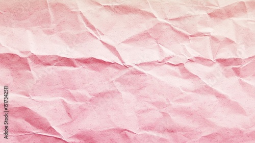 Textured pink crumpled paper background with soft shadows and detailed surface for creative design projects or artistic presentations