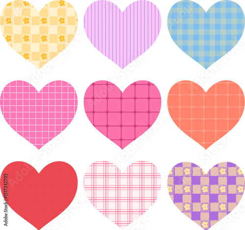 Heart pattern pattern shape illustration drawing