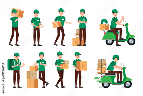 Illustration Of A Service Delivery Man Character