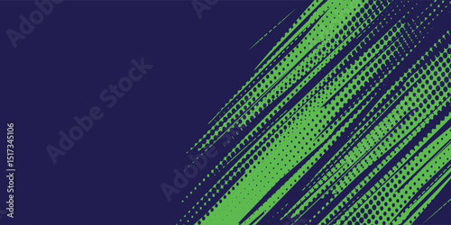 Dots halftone green and blue color pattern gradient grunge texture background. Dots pop art comics sport style modern blue. vector dynamic