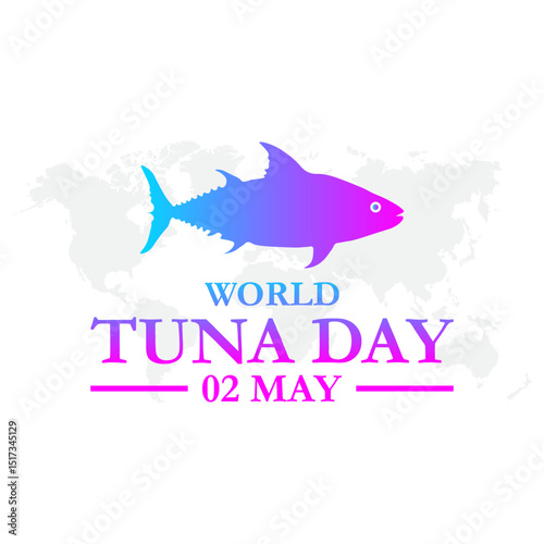Celebrate World Tuna Day, May 2nd. Social Media Post Vector Design Template. World Tuna Day vector design template good for celebration usage. tuna vector image. flat tuna design. eps 10.