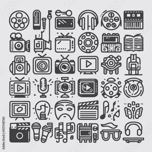 "Accounting Icons Set: Vector Finance & Bookkeeping Symbols"