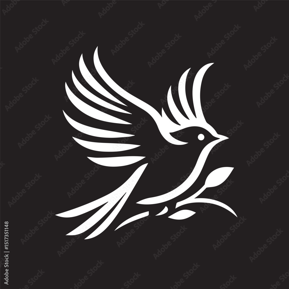 Obraz premium bird logo, editable vector image