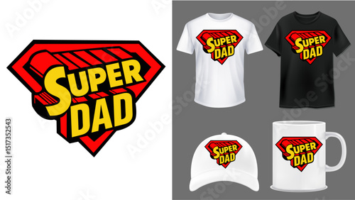super dad Father's Day design vector