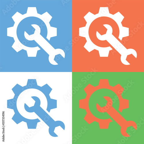 Service sign symbol vector flat icon
