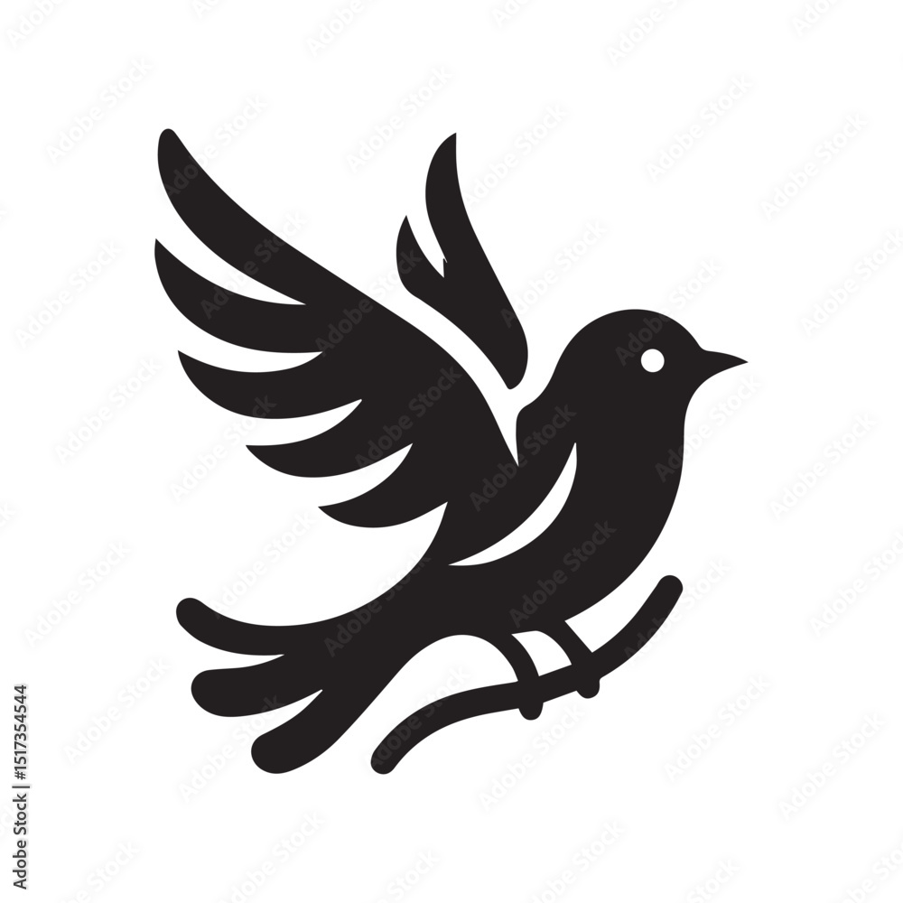 Obraz premium bird logo, editable vector image