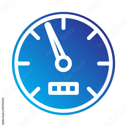 Speedometer showing medium speed