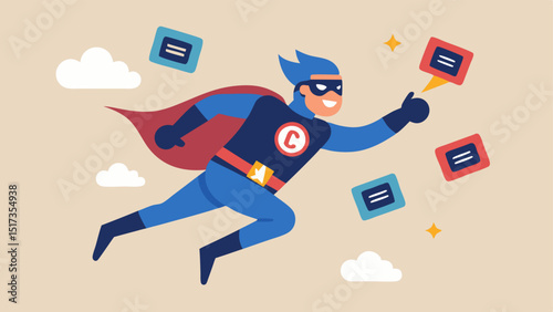 Clearance Commander A superhero wearing a helmet featuring clearance signs zooming down with a determined expression casting lower price stamps over every store they fly by.