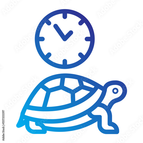 Turtle with clock