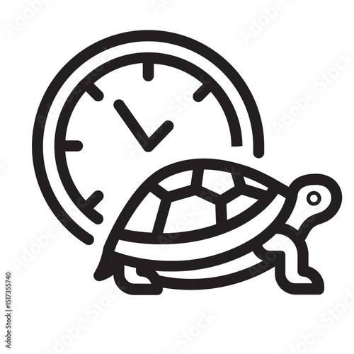 Turtle and clock