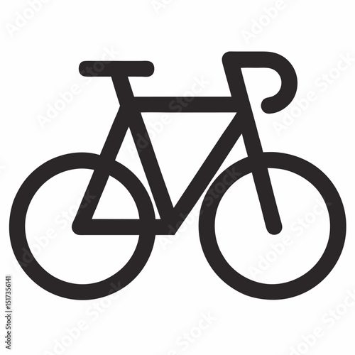 bicycle icon on white background
