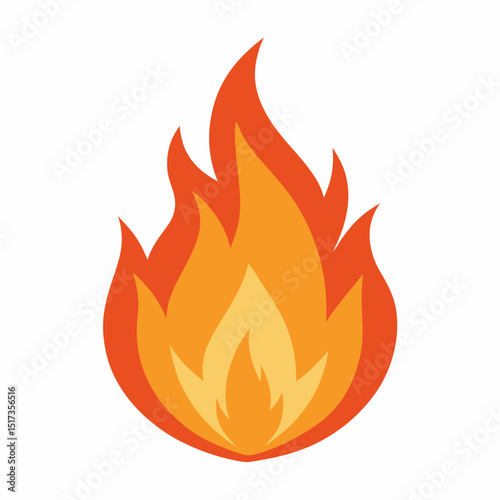 Fire flames vector illustration