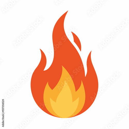 Fire flames vector illustration
