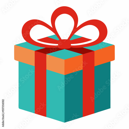 Gift box icon vector on white background