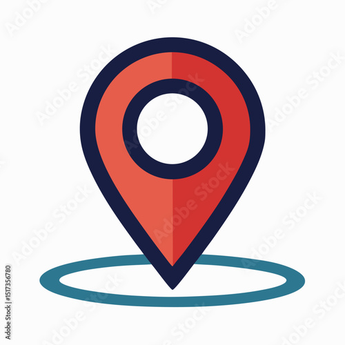 Location or map pin icon symbol. vector illustration