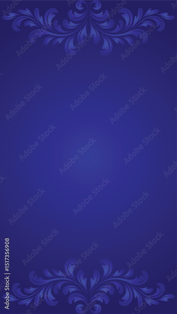 Elegant blue floral frame background design Elegant blue floral frame background design