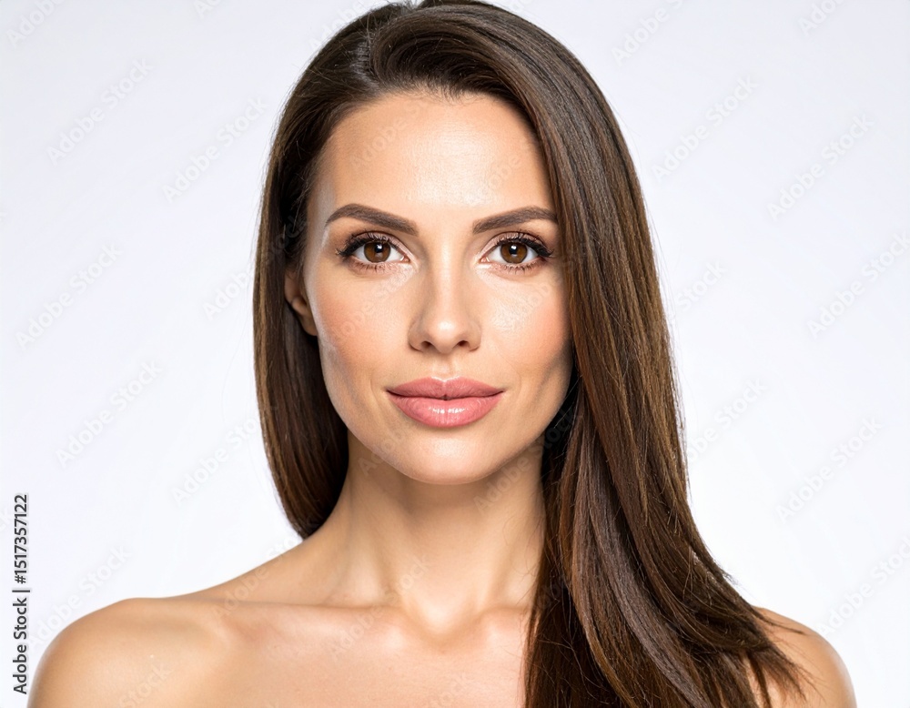 Fototapeta premium Retrato de Mujer con estilo fotografía frontal de estudio profesional