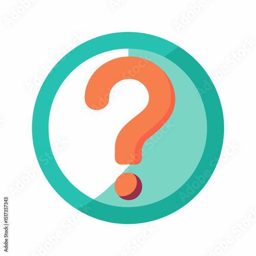 Question mark symbol on white background 
